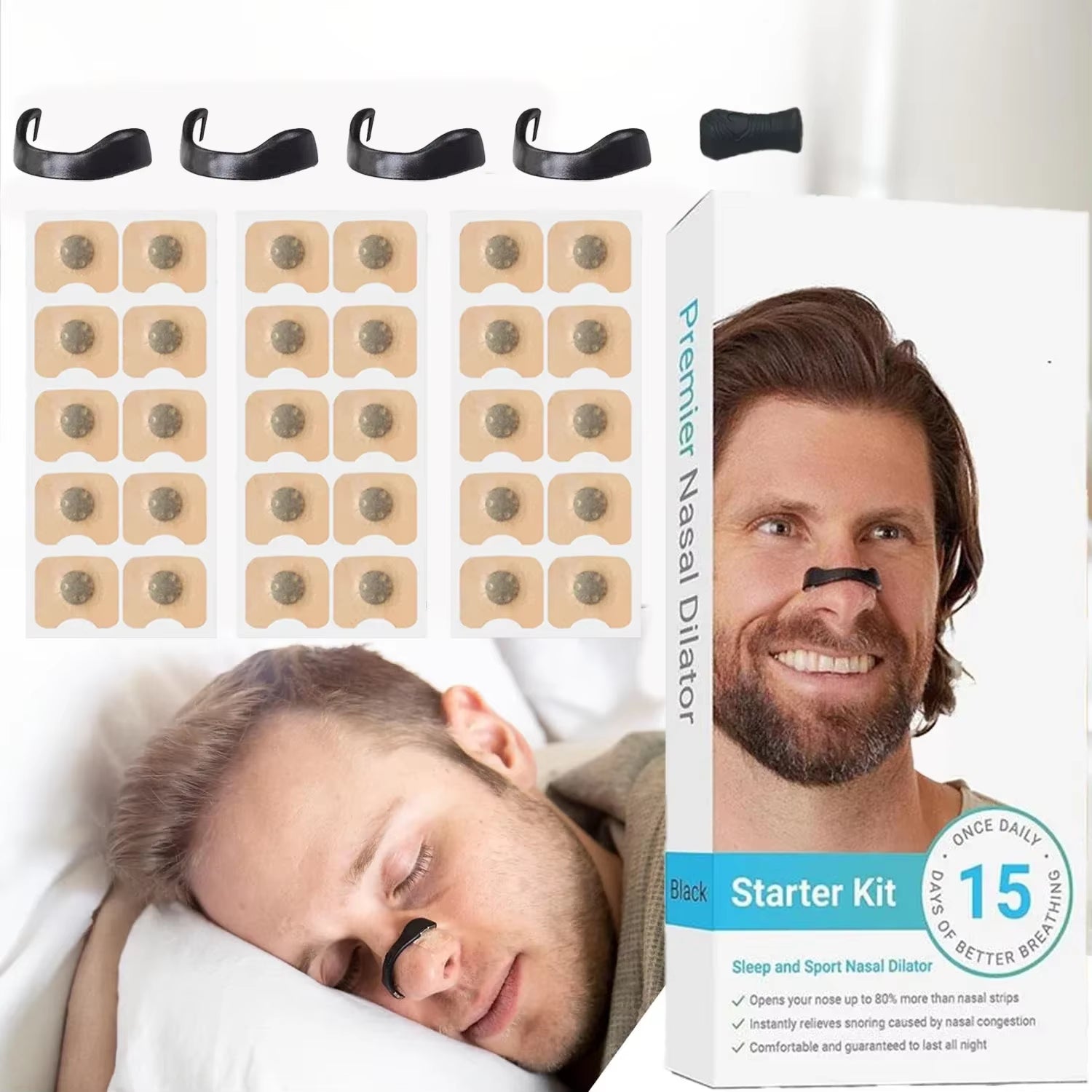 Magnetic Nasal Breathing Dilator Kit for Enhanced Oxygen Intake during Sports and Physical Activity